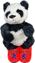 Elcee-Haly - Hollandse Panda Mascotte met Oranje Klompen - Supporters Knuffel 24cm