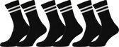 Sportsokken - Sokken Heren - Sokken Dames - Unisex - Zwart Wit - Maat 42/47 - 3 Paar