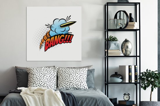 Dictons de peinture sur toile – « Peur !!! - Citations - 90x90 cm - Décoration murale