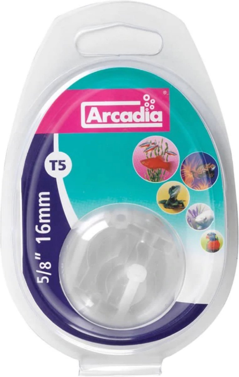 Arcadia T5 plastic clips met schroeven 16 mm | set van 2 | voor T5 aquarium en terrariumverlichting