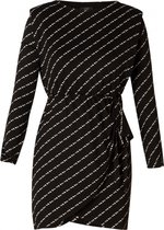 YEST Chanaya Jurk - Black/Ecru - maat 48