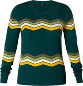 YEST Obby Essential Trui - Deep Teal/Multi-Colo - maat 36