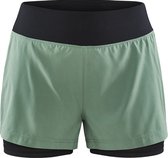 Craft Adv Essence 2-in-1 Short Dames - Sportbroeken - groen - maat XS