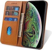 Coque iPhone Xs Max en Cuir Marron - Coque iPhone Xs Max en Cuir de Luxe avec Fermeture Magnétique Marron - Housse Bookcase en Cuir Marron avec Porte-Cartes pour iPhone Xs Max - Smartphonica