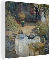 Canvas Schilderij The luncheon - Schilderij van Claude Monet - 90x90 cm - Wanddecoratie