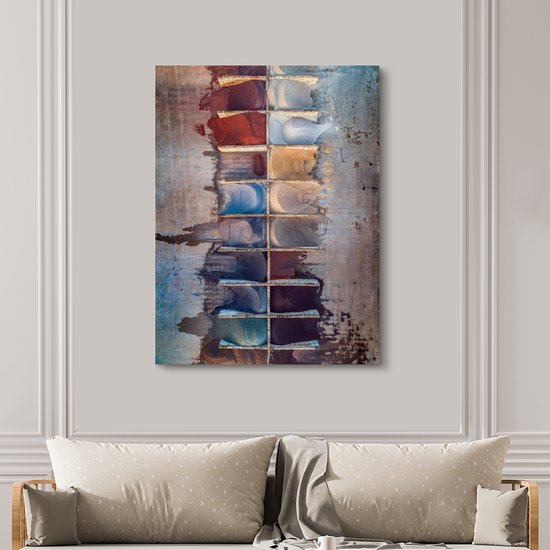 Canvas schilderij 120x160 cm - Wanddecoratie Bouwmaterialen in België - Muurdecoratie woonkamer - Slaapkamer decoratie - Kamer accessoires - Schilderijen