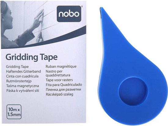 Nobo Zelfklevend Verdeel tape voor Whiteboard - 1,5 mm x 10m - Zwart - Nobo