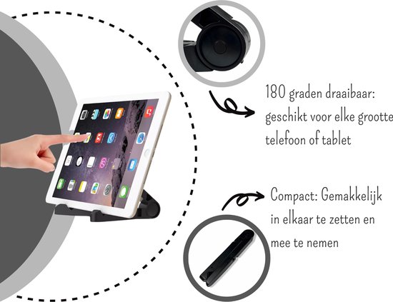 Tendak iPad wandhouder, tablet-wandhouder met stevige metalen basis voor bedrijven en smart home