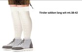 Paar Tiroler sokken lang wit mt.38-42 - tirol oktoberfest apres ski winter feest thema party lederhose kousen festival