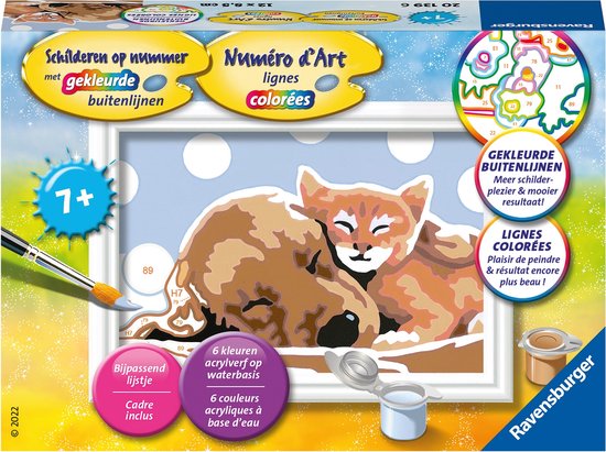 Ravensburger Schilderen op nummer Knuffelvriendjes - Hobbypakket | bol