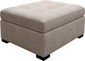 Poef Linda - Beige - Stof