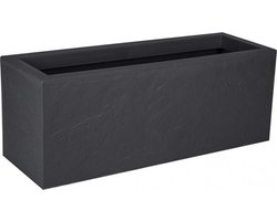 EDA Plantenbak - Bloembak - 25L - 59 x 19,5 x 22,8 cm - Antraciet