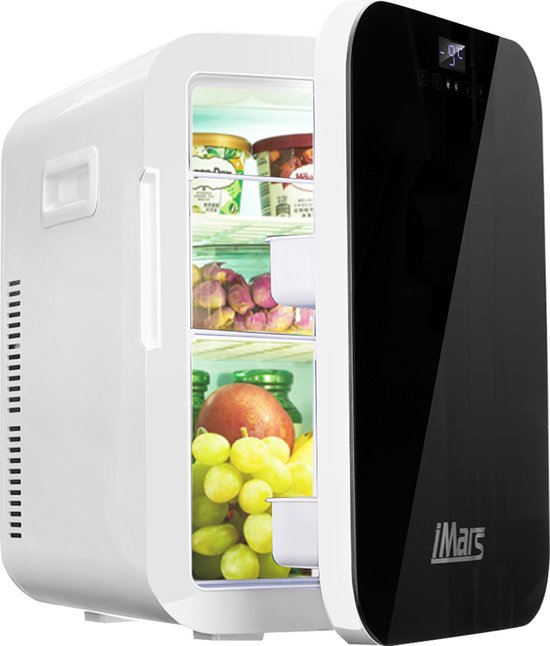 Koelkast: iMars SD3 mini koelkast - 78W 20L - draagbare compacte koelkast - lichtgewicht schoonheids koelkast - voor slaapkamer kantoor auto boot slaapzaal huidverzorging - （12V / 220V）-zwart en wit, van het merk iMars