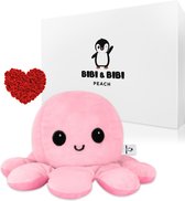 Bibi & Bibi® Octopus Mood Knuffel Cadeau – Lichtroze/Roze – Peach