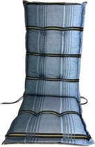 Madison Tuinstoelkussen hoge rug 50x123 cm Stripes blue