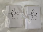 Huwelijks geloften boekjes His & Her Vows