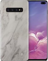 dskinz Telefoonsticker Back Skin for Samsung Galaxy S10 White Marble