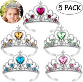 5 stuks Prinses kroontjes voor kinderen met strass