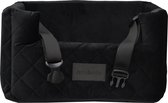 Velvet Black - Autostoel voor hond - 47x42cm - Wasbaar - Hondenmand Auto - Handgemaakt