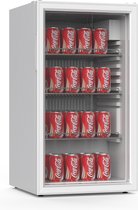 Mini koelkast - 80 liter - Glasdeur - Wit - Promoline