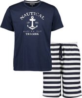 Blue Seven heren pyjama 338515 navy/wit streep - L