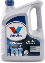 Valvoline SynPower 5w40 - 5L ACEA A3/B4 motorolie