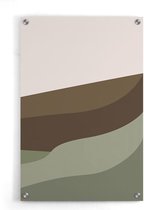 Walljar - Abstract Mountains III - Muurdecoratie - Plexiglas schilderij