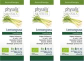 Lemongrass 3 STUKS Physalis Etherische Olie Bio Etherische Olie 10ml - Diffuser, huid en inwendig
