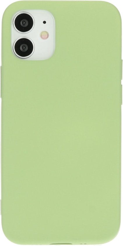Coque Silicone Mobiparts Apple iPhone 12/12 Pro Pistache Vert