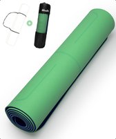Sportmat met Antislip -  Yoga mat extra dik (6mm) - groen
