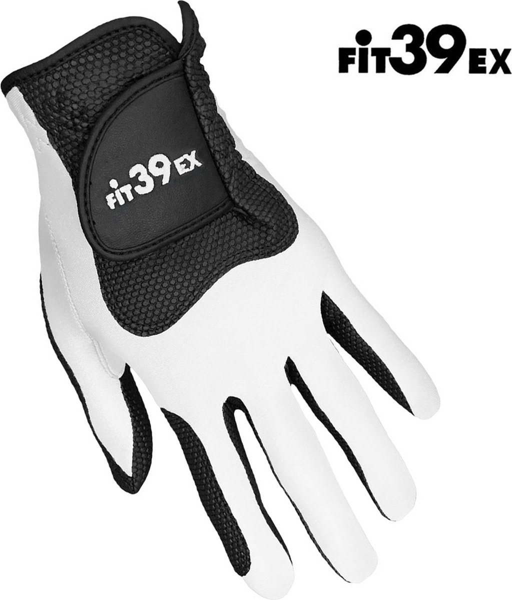 Fit39EX - golfhandschoen - linkshandig – wit/zwart - maat Extra Large