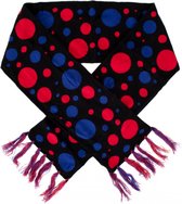 Sjaal confetti rood/blauw 158 x 18cm