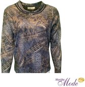 Sensia Mode Shirt Ivy - Ronde Hals - Blauw Tinten- maat 44