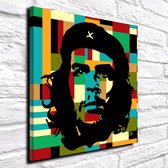 Pop Art Che Guevara Poster in lijst - 95 x 95 cm Fotopapier Mat 180 gr Framed - Popart Wanddecoratie