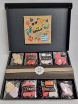 LOVE Box met Mystery Card 'Hello Summer' met persoonlijke (video)boodschap | 8 soorten heerlijke hart snoepjes en een liefdevol kado | Valentijnsdag | Moederdag | Vaderdag | Verjaa