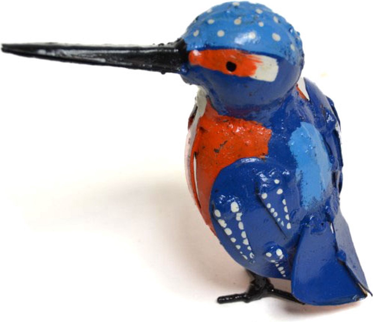 Floz ijsvogel tuinbeeld - metalen ijsvogel - gerecycled en fairtrade