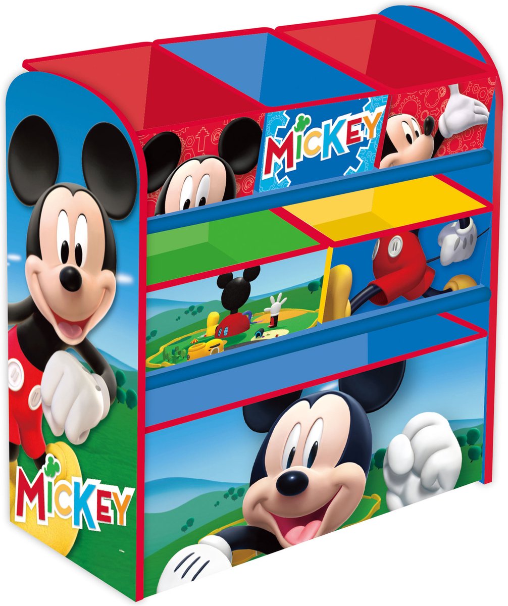 Arditex Opbergrek Mickey Mouse 62 X 30 Cm Hout Blauw 7-delig