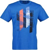 Blue Seven heren shirt 302707 blauw print - XXL