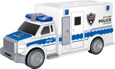 Luna Politiebus City Rescue Junior 1,5v Frictie 1:20 Wit/blauw