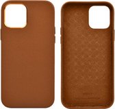 WIWU - Telefoon Hoesje geschikt voor iPhone 13 Pro - Calfskin Back Cover - Bruin