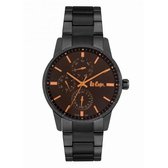 Lee Cooper LC06674.050 - Horloge - Analoog - Heren - Mannen - stalen band - Grijs - Zwart