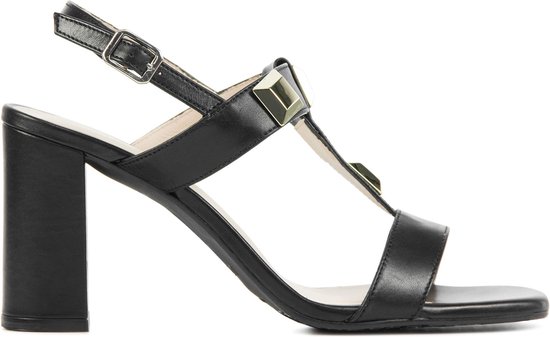Lodi Sandalen Dames / Damesschoenen - Leer - Blokhak hoogte 8 cm - Galgo -  Zwart - Maat 40 | bol.com