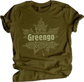 Greengo Bio Katoen T-shirt Mos Groen Maat M