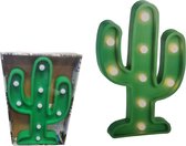 Cactus led lamp - 42 cm groot - XXL lamp - Warm licht - 9 bolletjes - Werkt op batterijen