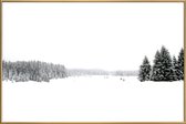 JUNIQE - Poster met kunststof lijst White White Winter -13x18 /Grijs &