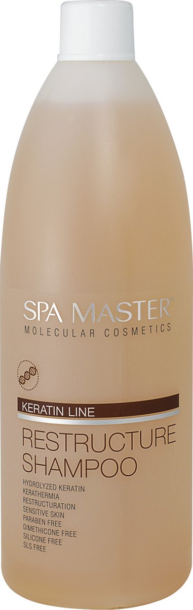 Spa Master Keratine Shampoo XL 970 ml - Herstelt Haarstructuur Van Beschadigd Haar
