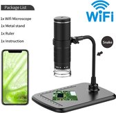 Digitale Microscoop - Draadloos - Handheld - USB - HD-inspectiecamera - 50x-1000x Vergroting - met flexibele standaard - voor iPhone iPad PC