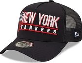 New Era New York Yankees Graphic Logo Navy A-Frame Trucker Cap