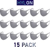 Neopreen Mondmasker - Grijs - 15 PACK - Wasbaar - Herbruikbaar - By HYLON