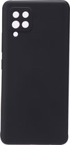 Shop4 - Geschikt voor Samsung Galaxy A22 4G Hoesje - Zachte Back Case TPU Siliconen Mat Zwart
